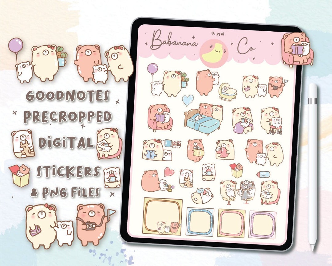 Family Digital Stickers | Goodnotes Stickers | Cute Hand Draw | Digits ...