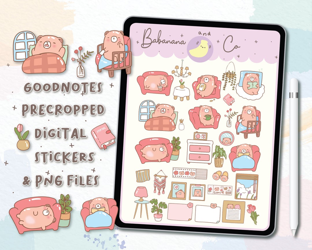 Chill Day Digital Stickers | Goodnotes Stickers | Cute Hand Draw ...