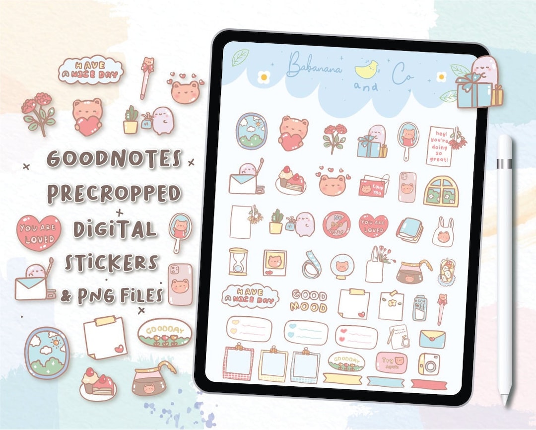 Deco Kawaii Digital Stickers | Goodnotes Stickers | Cute Hand Draw ...