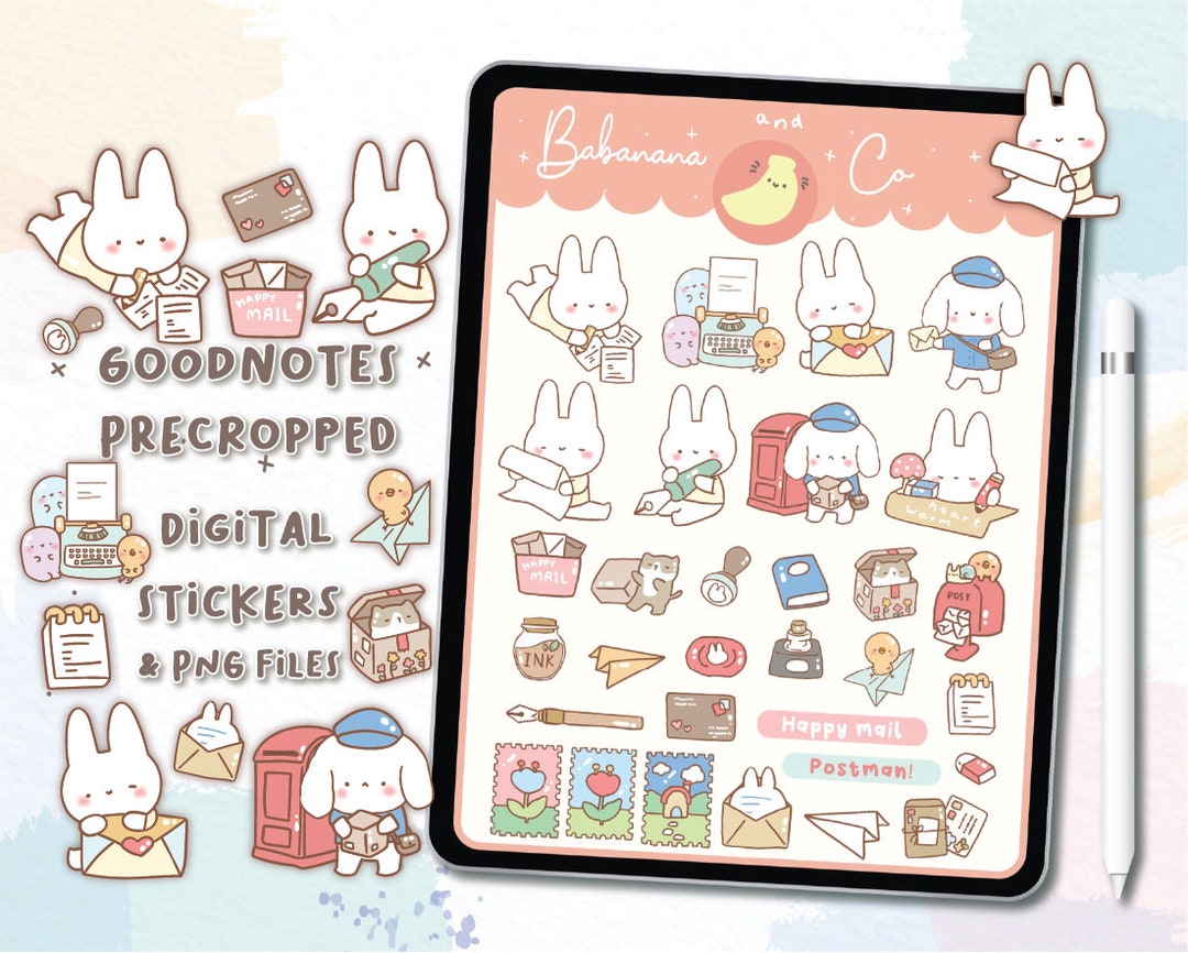 Mail Time Digital Stickers | Goodnotes Stickers | Cute Hand Draw ...