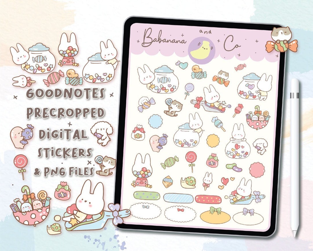 Sweet Notes Sticker Candy Digital Stickers | Goodnotes Stickers | Cute Hand Draw | Digits ...