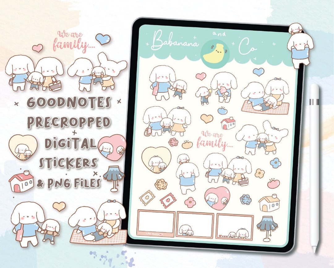 We Are Family Digital Stickers | Goodnotes Stickers | Cute Hand Draw ...