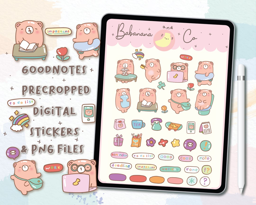 Everyday Life Digital Stickers | Goodnotes Stickers | Cute Hand Draw ...