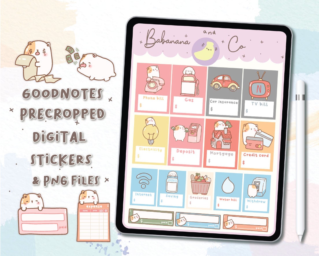 Pay Day Digital Stickers | Goodnotes Stickers | Cute Hand Draw | Digits ...