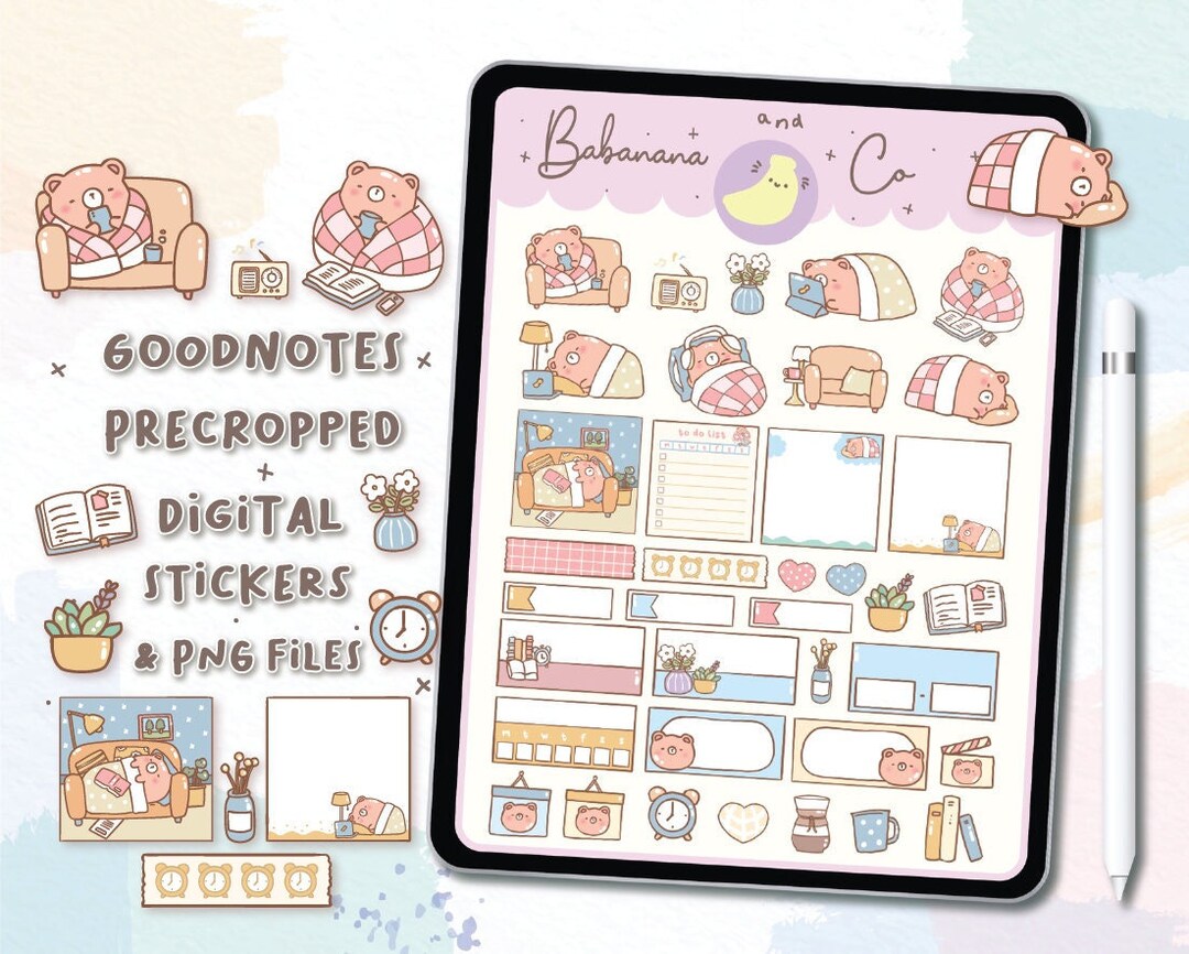 Cute Cozy Day Digital Stickers | Goodnotes Stickers | Cute Hand Draw ...