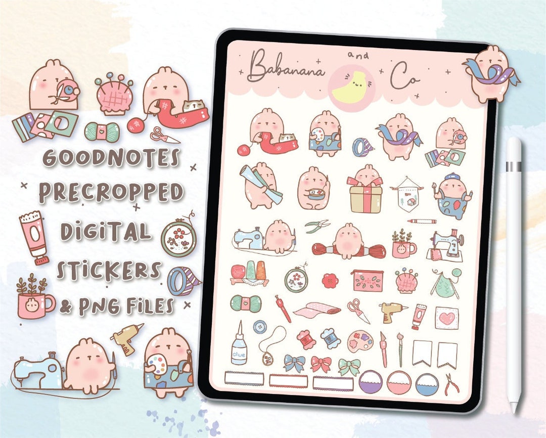 Craft Digital Stickers | Goodnotes Stickers | Cute Hand Draw | Digits ...