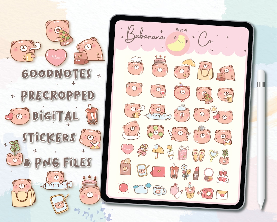 Cute Hand Drawn Cute Daily Life Icons Digital Stickers | Goodnotes ...