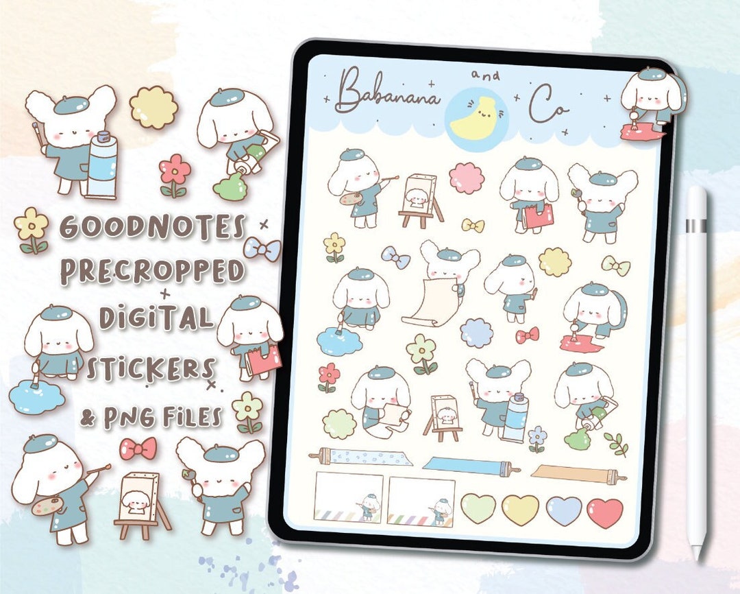 Art Digital Stickers | Goodnotes Stickers | Cute Hand Draw | Digits ...