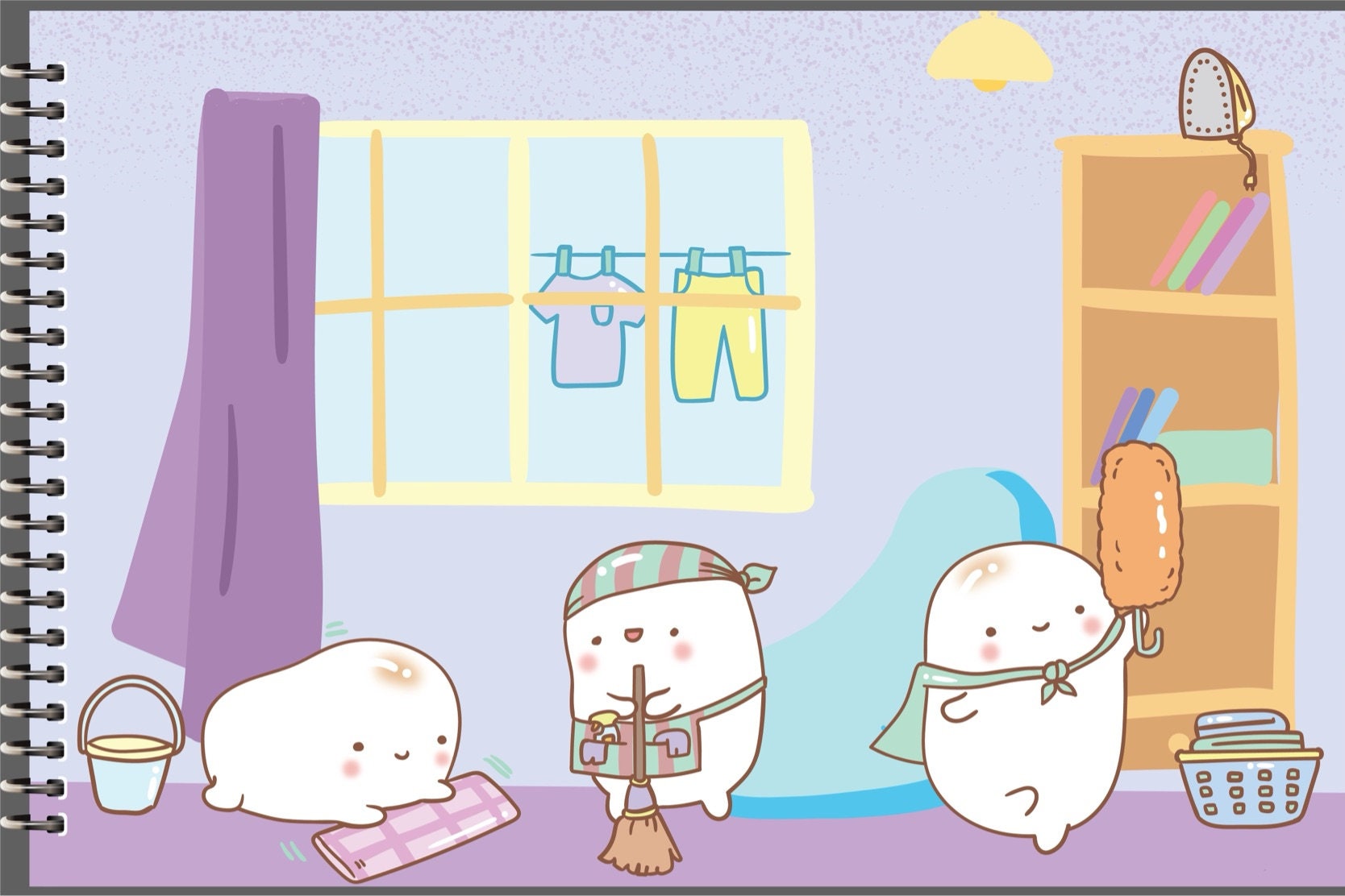 Let's Clean Sticker Let's Make It Clean Theme Digital Stickers | Goodnotes Stickers | Cute ...