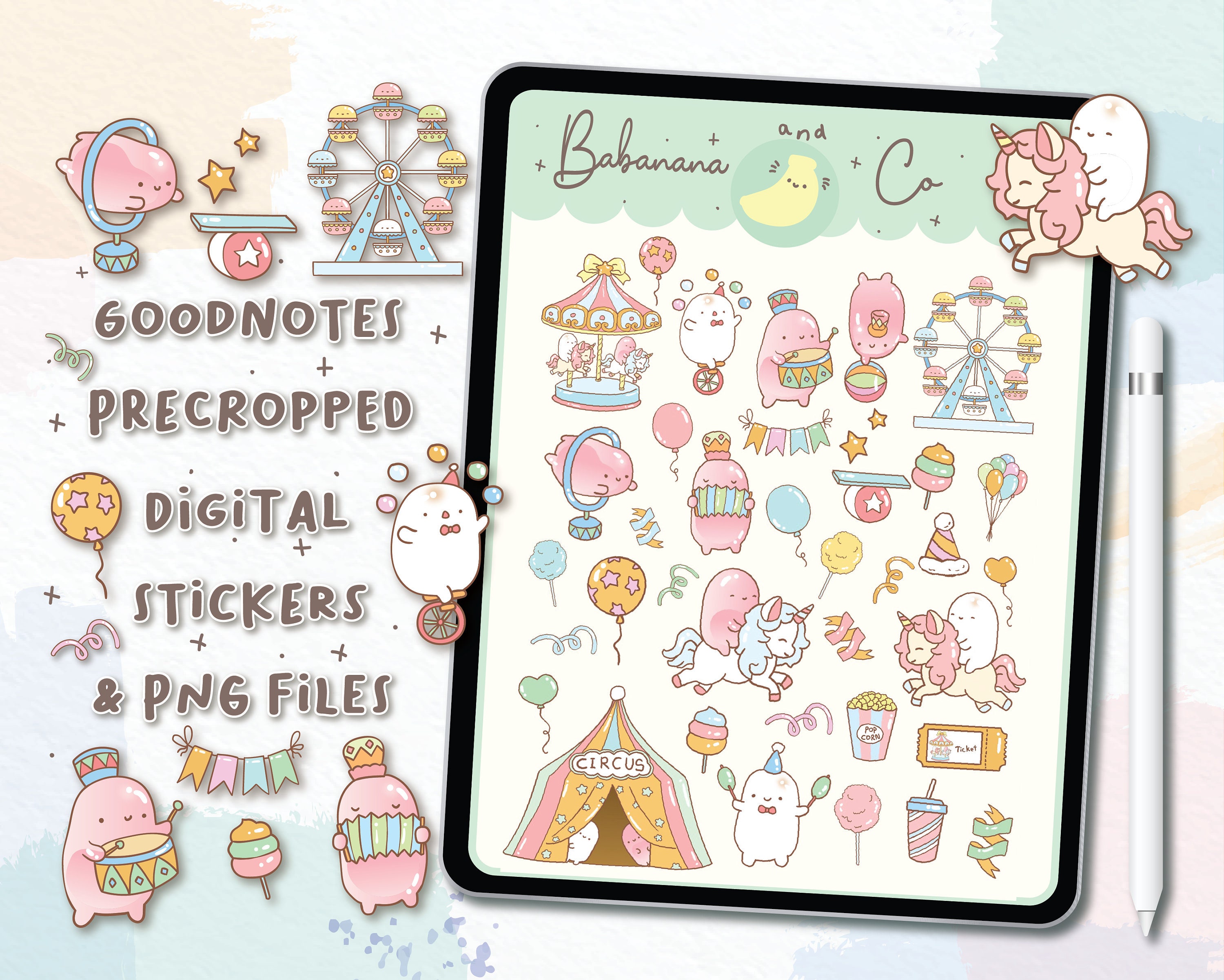 Digital Stickers. GOODNOTES Stickers. Cute Hand Draw Digital Etsy