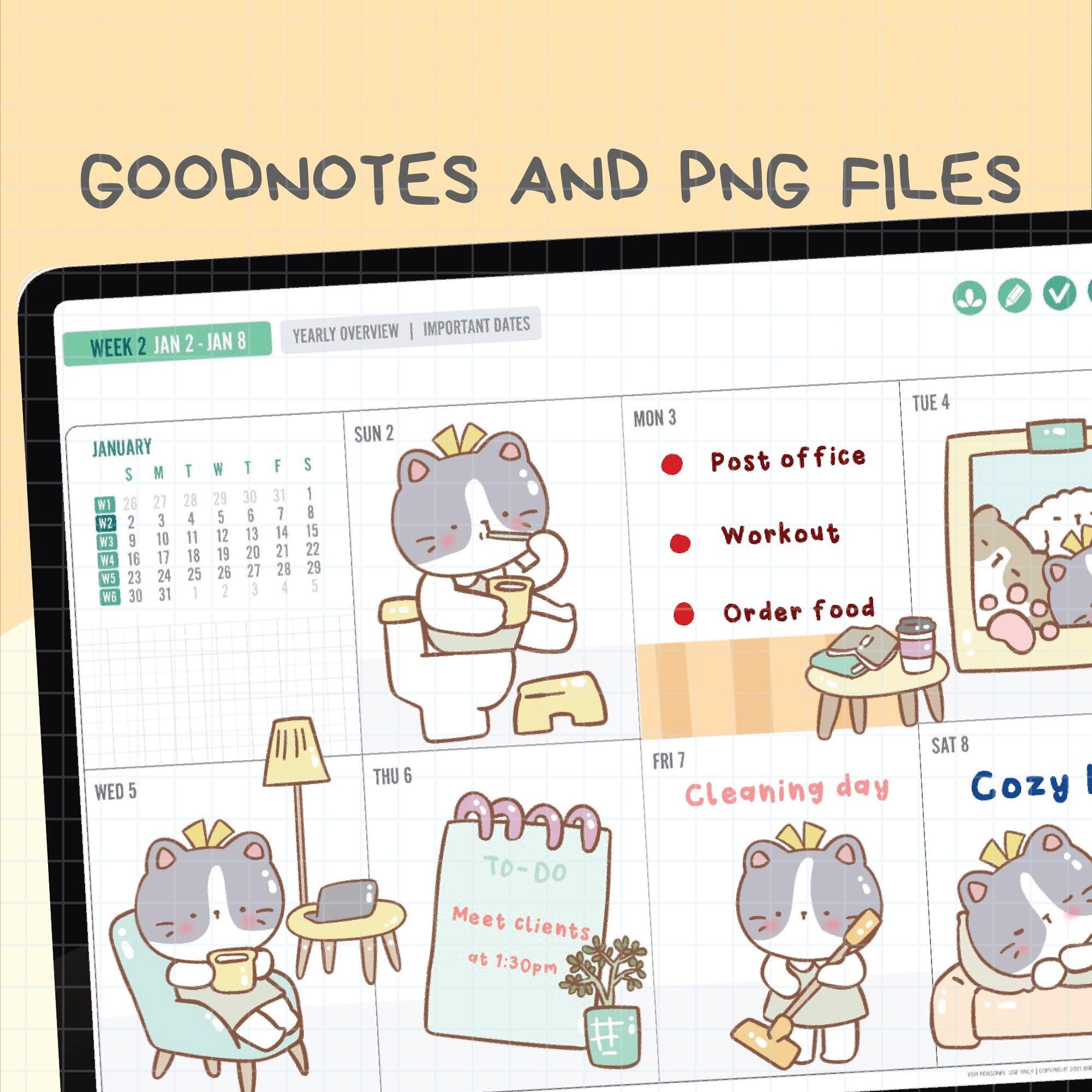 Happy Life Digital Stickers | Goodnotes Stickers | Cute Hand Draw ...