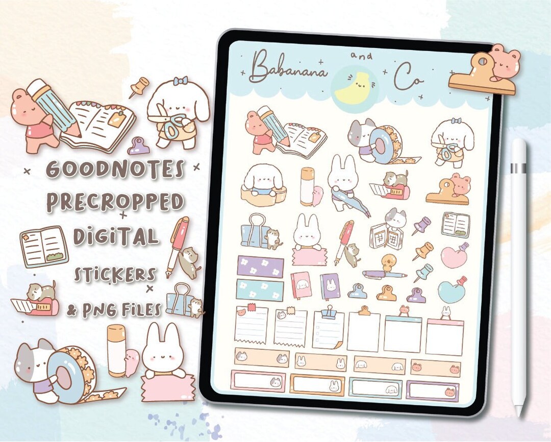 Diary Time Digital Stickers | Goodnotes Stickers | Cute Hand Draw ...