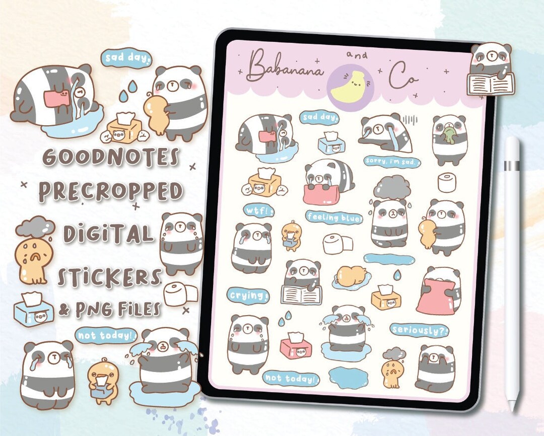 Sad Day Digital Stickers | Goodnotes Stickers | Cute Hand Draw | Digits ...