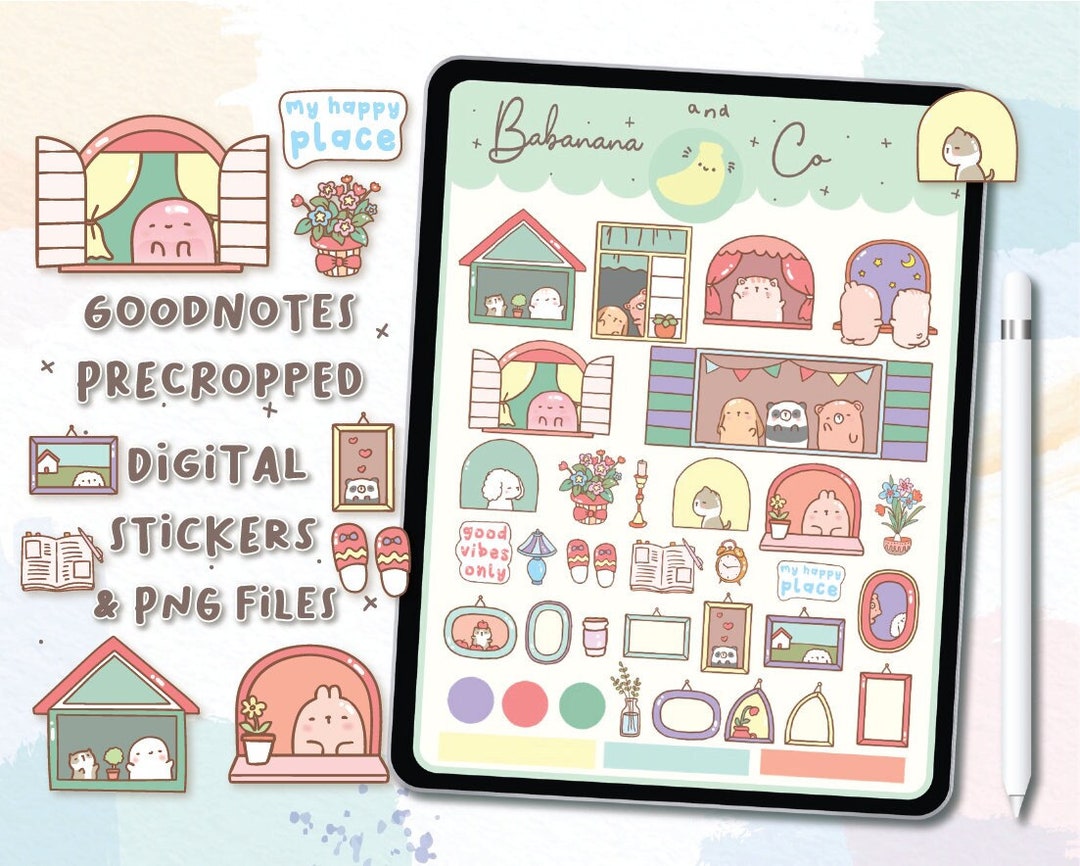 Sweet Home Digital Stickers | Goodnotes Stickers | Cute Hand Draw ...