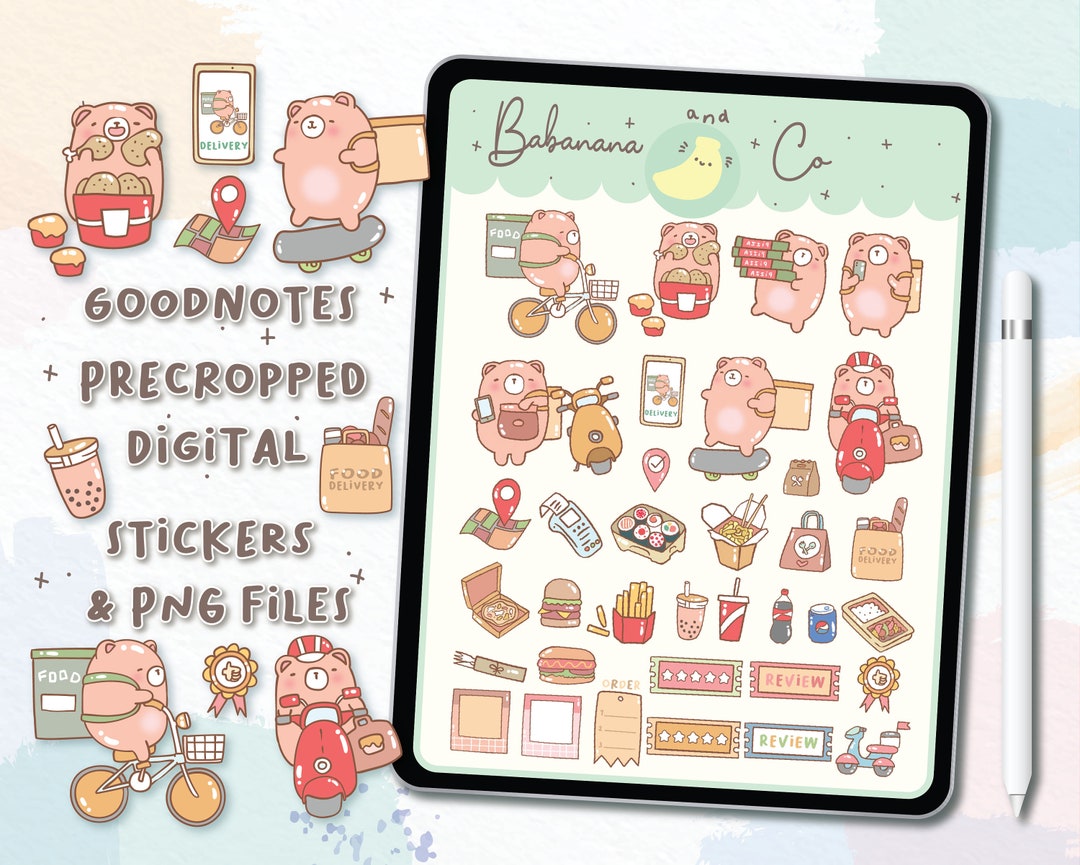 Delivery Digital Stickers | Goodnotes Stickers | Cute Hand Draw ...