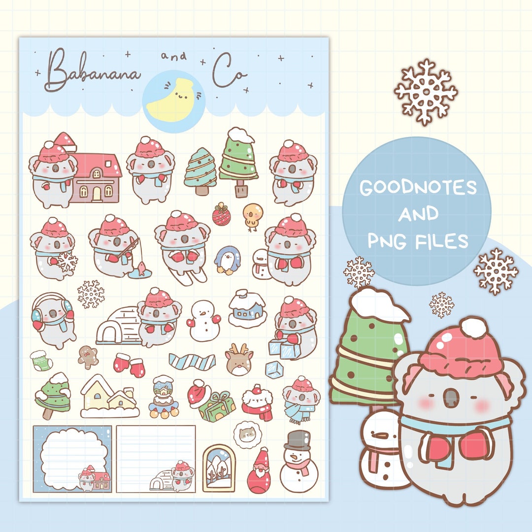 Winter Season Digital Stickers | Goodnotes Stickers | Cute Hand Draw ...