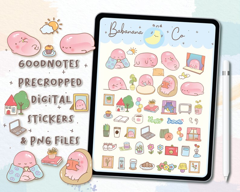 Cute Cozy Day Digital Stickers | Goodnotes Stickers | Cute Hand Draw ...
