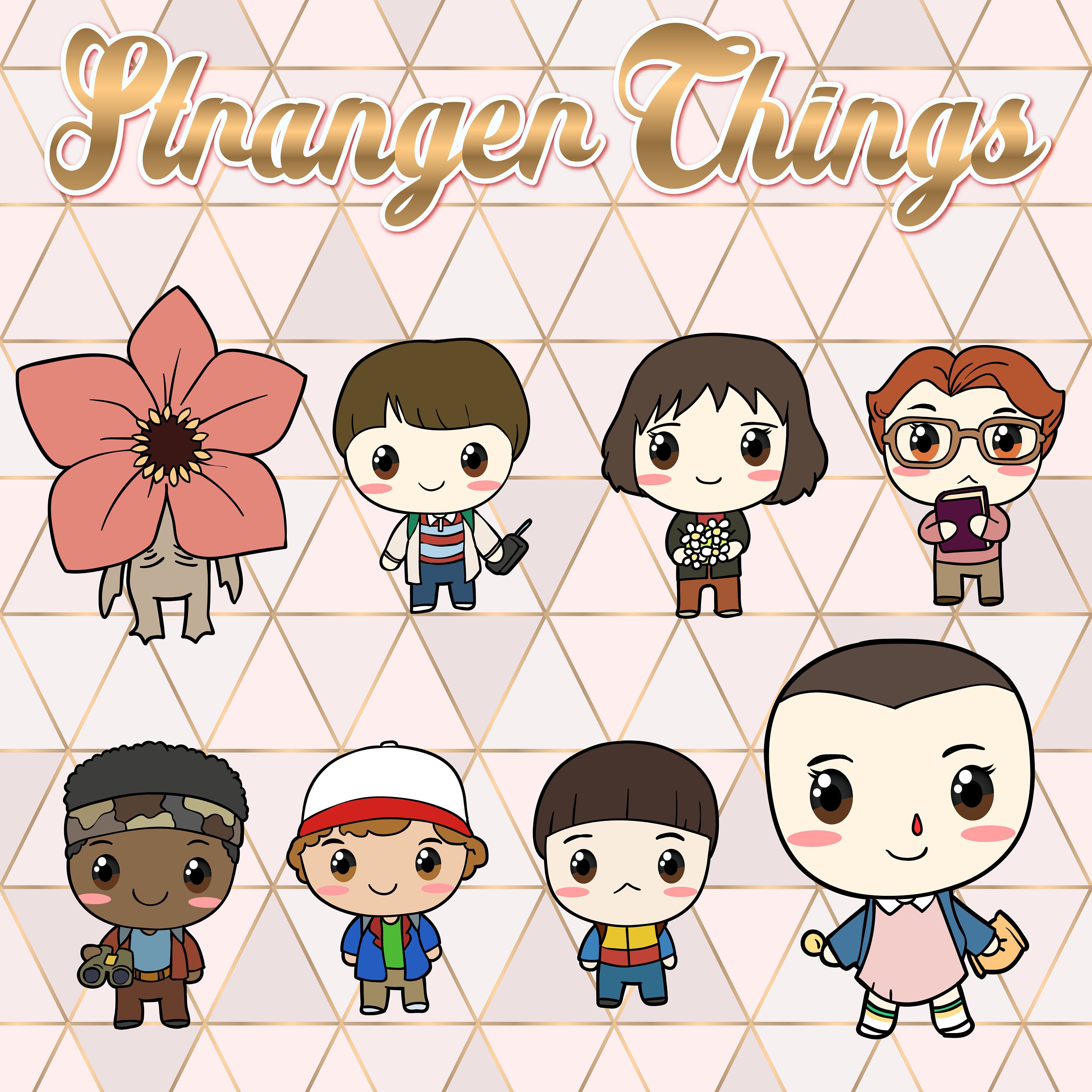 Stranger Things Clipart Kawaii Design Download Cute Etsy