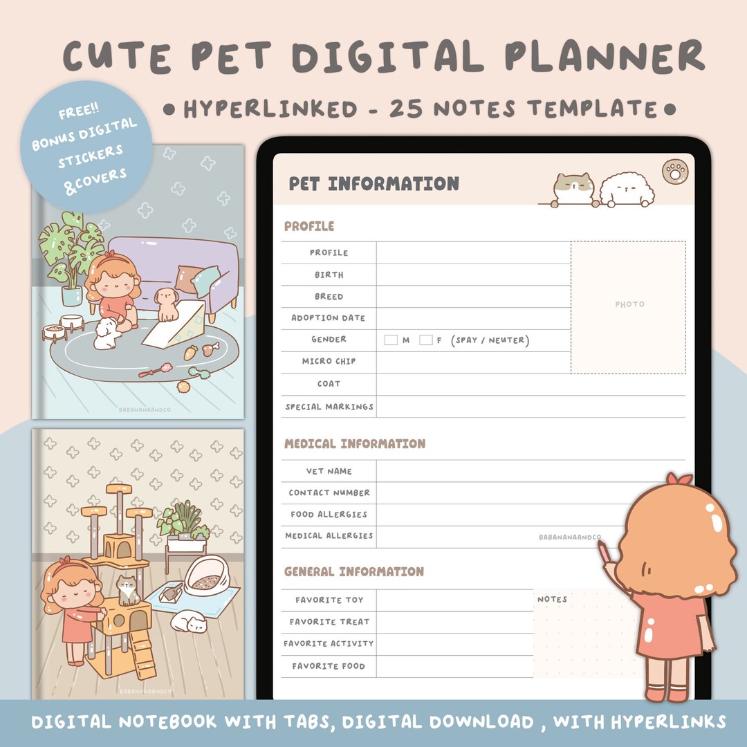 Pet Care Planner Pet Care Journal Pet Checklists Pet Planning Pet Care