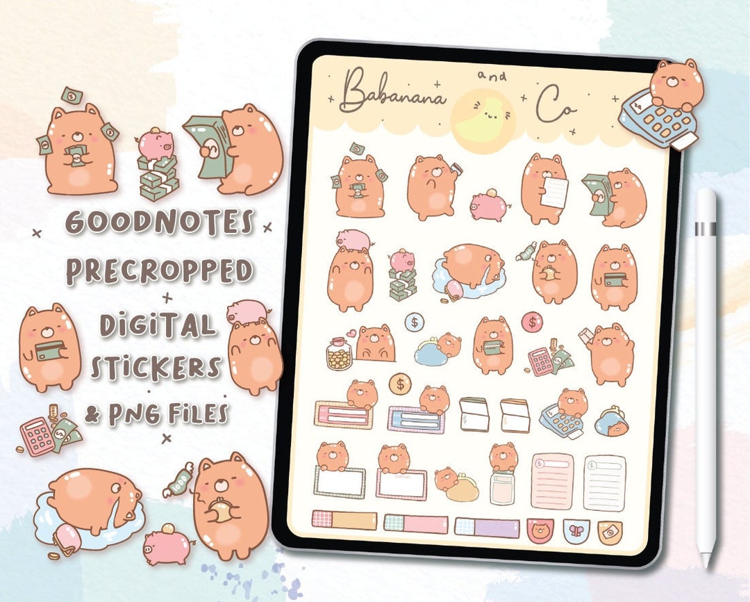 Budget Digital Stickers | Goodnotes Stickers | Cute Hand Draw | Digits ...