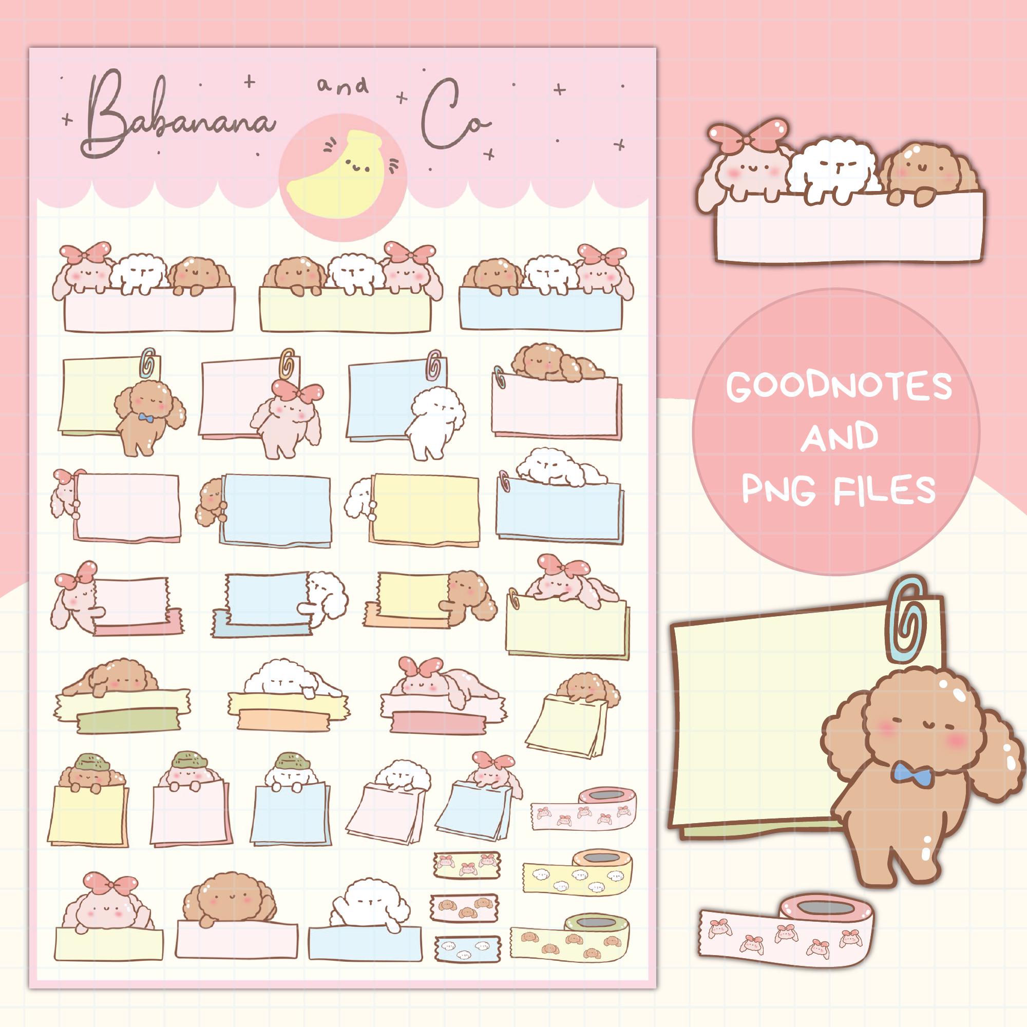 Cute Hand Drawn Happy Notes Digital Stickers | Goodnotes Stickers ...
