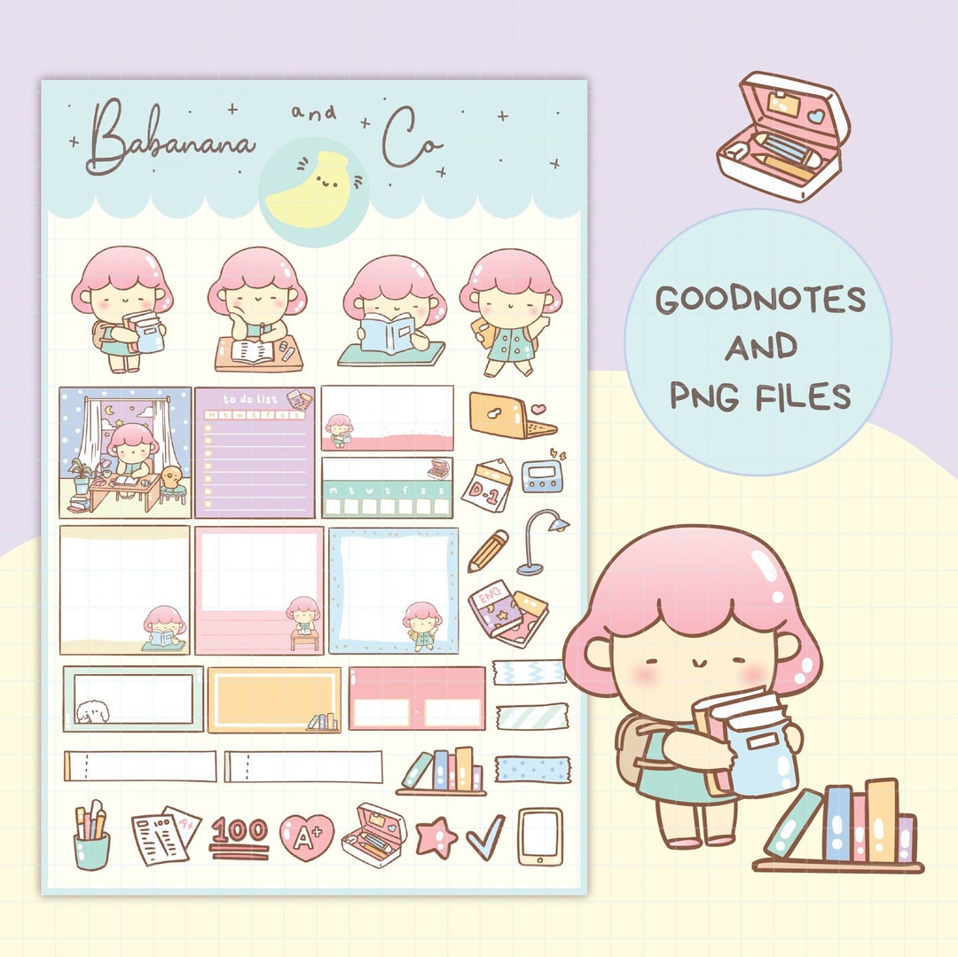 Back to School Digital Stickers | Goodnotes Stickers | Cute Hand Draw ...