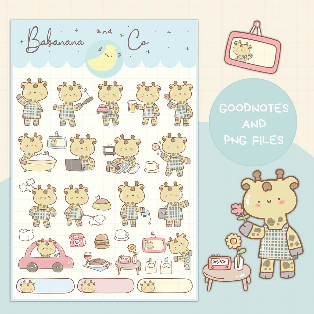 My Everyday Digital Stickers | Goodnotes Stickers | Cute Hand Draw ...
