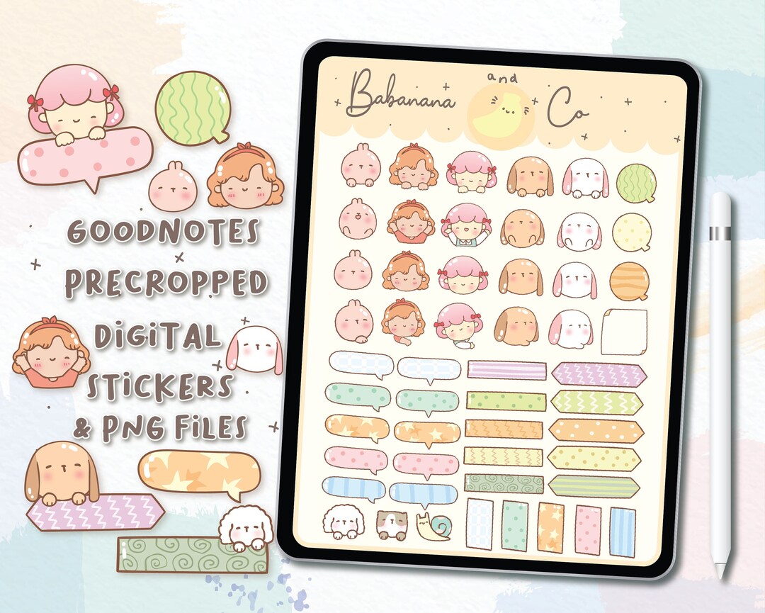 Cute Functional Digital Stickers | Goodnotes Stickers | Cute Hand Draw ...