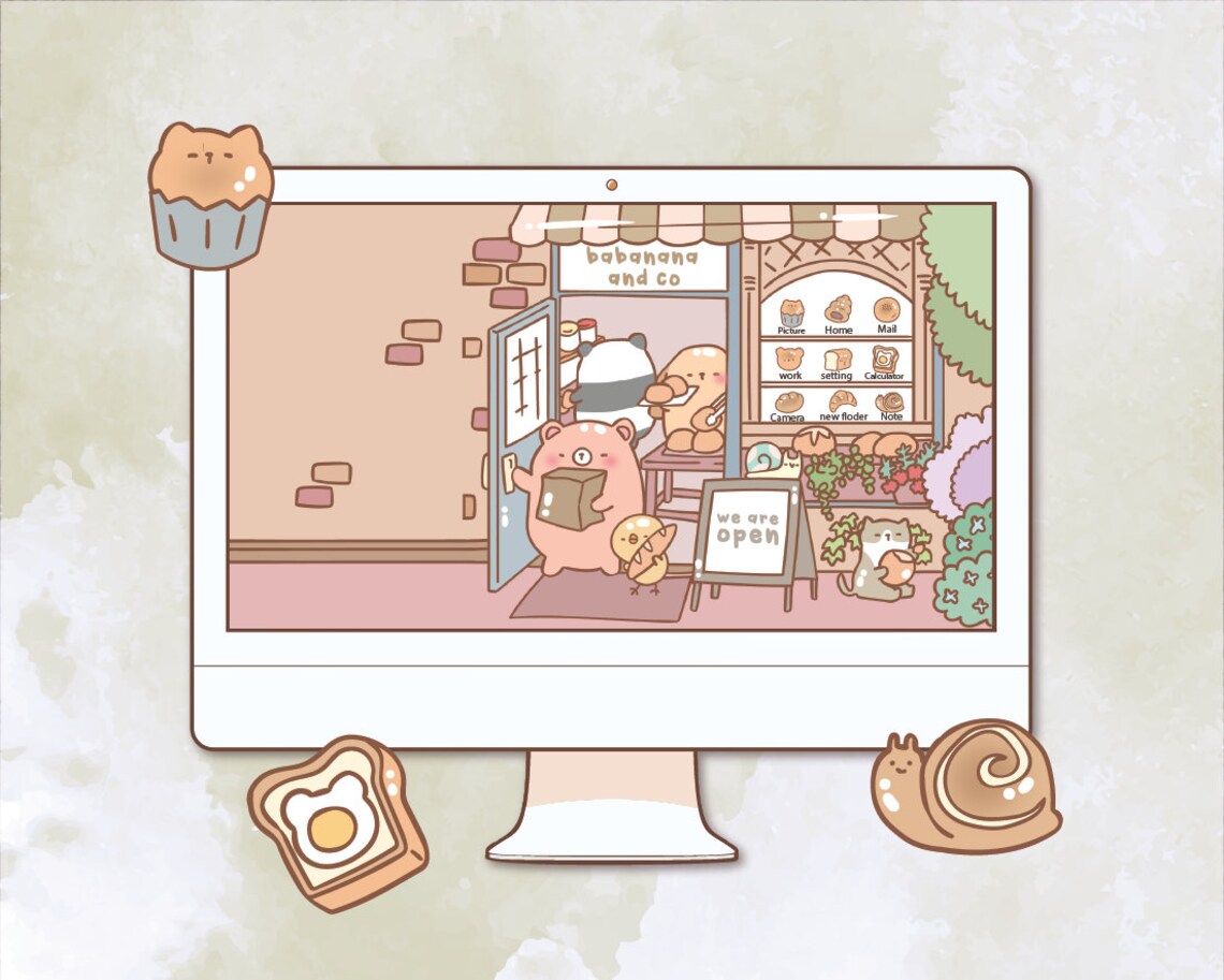 Bakery Shop Desktop Wallpaper Organizer| Mac and Windows Organizer ...