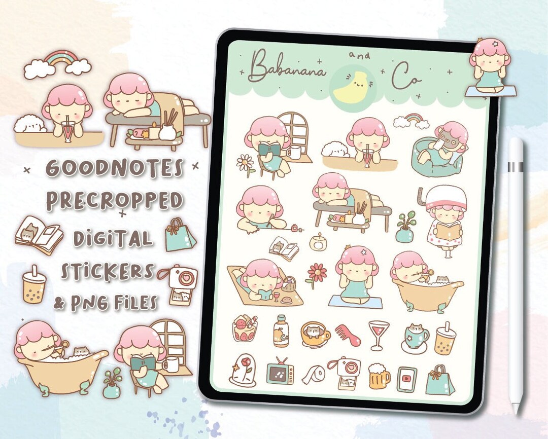 Self Love Digital Stickers Goodnotes Stickers Cute Hand - Etsy