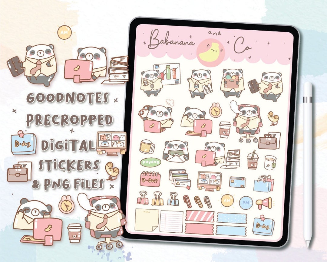 Work Day Digital Stickers Goodnotes Stickers Cute Hand - Etsy