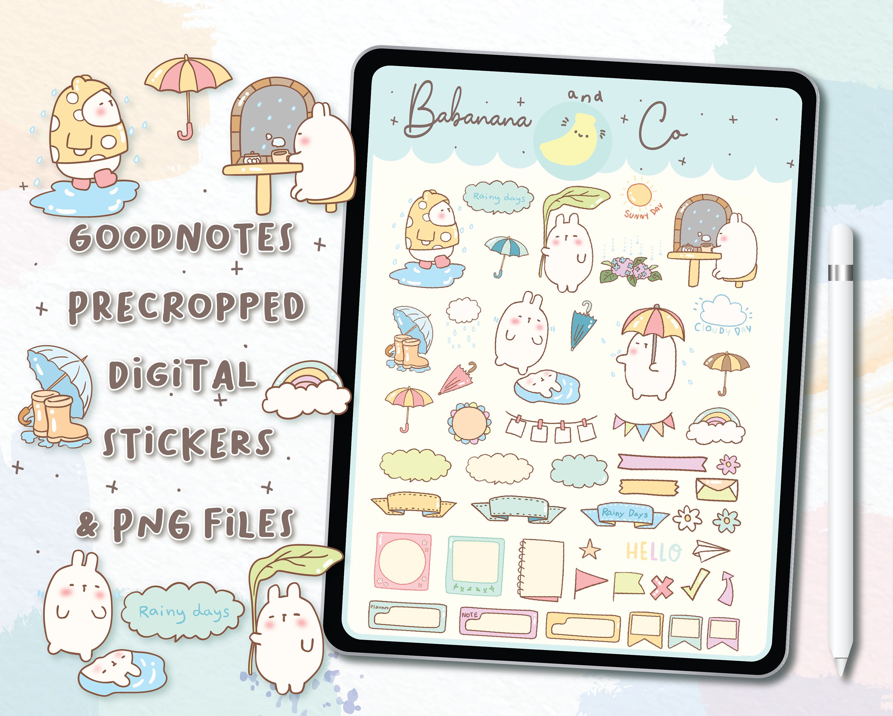 Các thiết kế đáng yêu cute stickers goodnotes cho ứng dụng GoodNotes