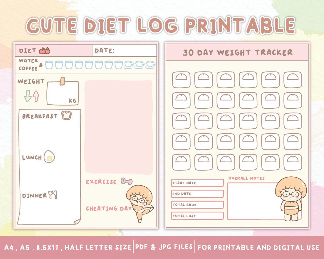 Weight Loss Journal: Food and Fitness Tracker for Women - A