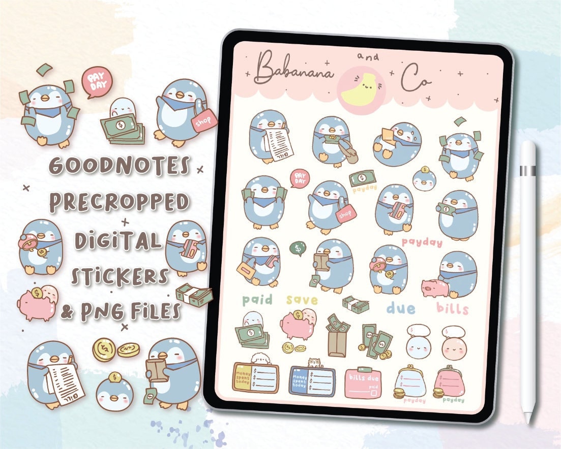 Pay Day Digital Stickers | Goodnotes Stickers | Cute Hand Draw | Digits ...