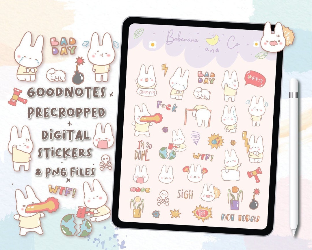 Bad Day Digital Stickers | Goodnotes Stickers | Cute Hand Draw | Digits ...