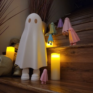 Loveable Little Spooky Halloween Ghost with Little Feet & Tennies / Cute Spooky Lil Ghost Decoration / As seen on Tiktok / 3D Printed