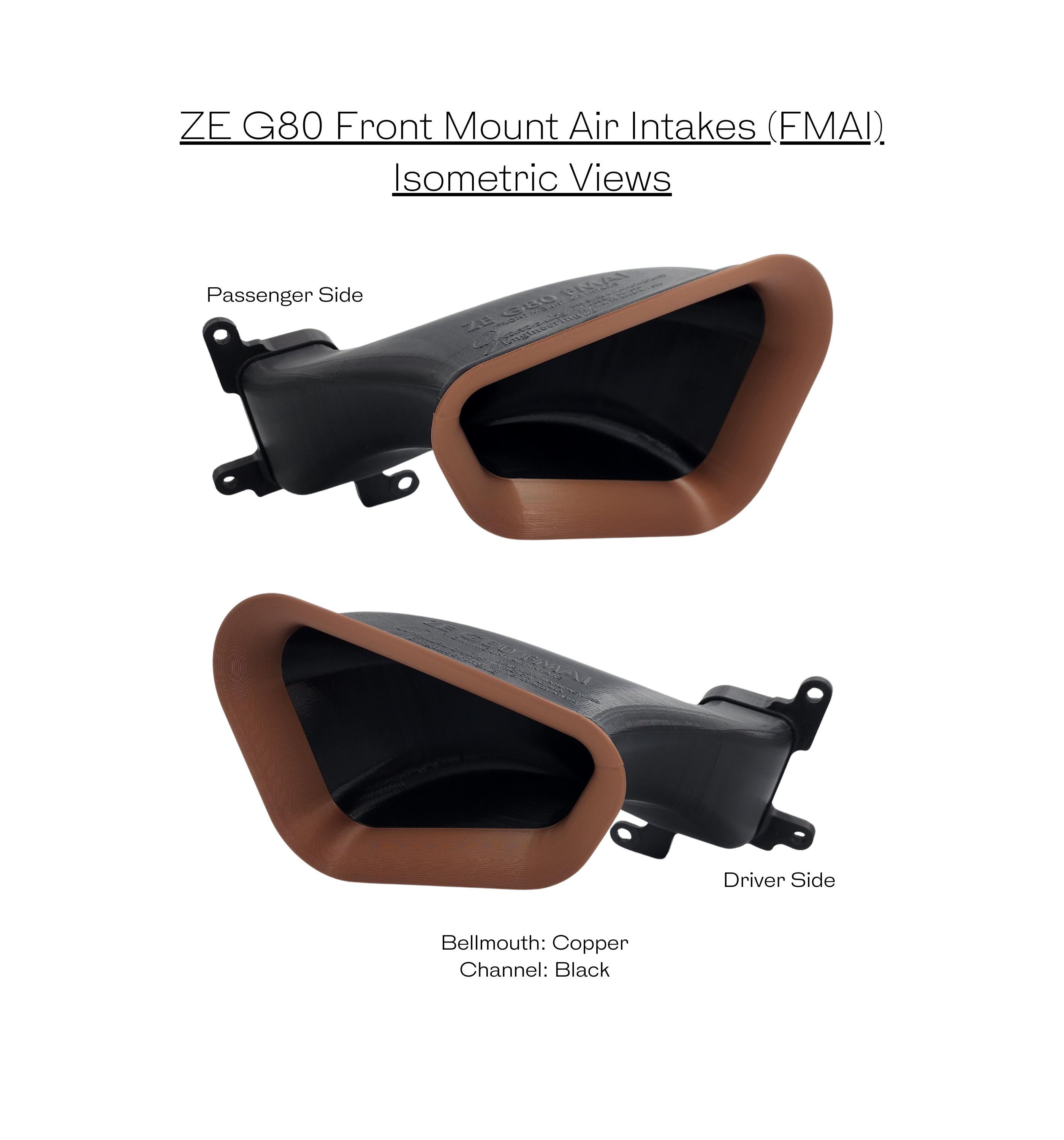 G80 Fmai's / G80 Sport Front Mount Air Intakes / G80 Snorkels / Front ...
