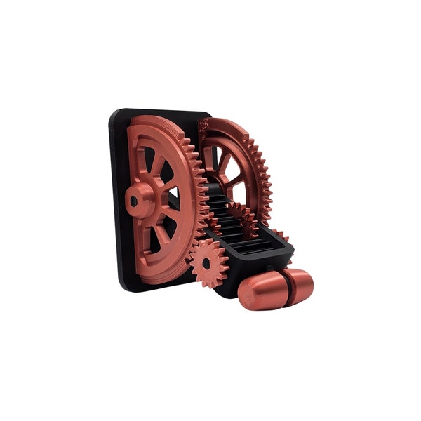 Ready-to-Ship Steampunk Toggle Light Switch Assembly / 9 Gears, Lever, 2-Piece Handle & Cover / 3D Printed Light Switch