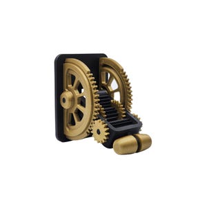 Toggle CUSTOM Mechanical Spur Geared Steampunk Light Switch Assembly® / 9 Gears, Lever, 2-Piece Handle & Cover / 3D Printed Light Switch