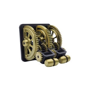 Toggle Double Ready-to-Ship Steampunk Light Switch Assembly / 17 Gears, Lever, 2-Piece Handle and Cover / 3D Printed Light Switch