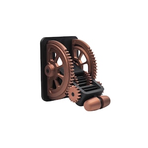 Rocker Ready-to-Ship Steampunk Rocker Light Switch Assembly / 9 Gears, Lever, 2-Piece Handle & Cover / 3D Printed Light Switch