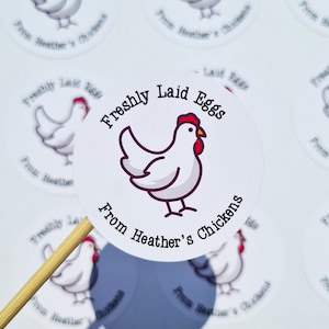 Fresh Egg Stickers, Egg Carton Labels, Custom text labels, personalised stickers, circle, circular, packaging stickers, Chicken stickers