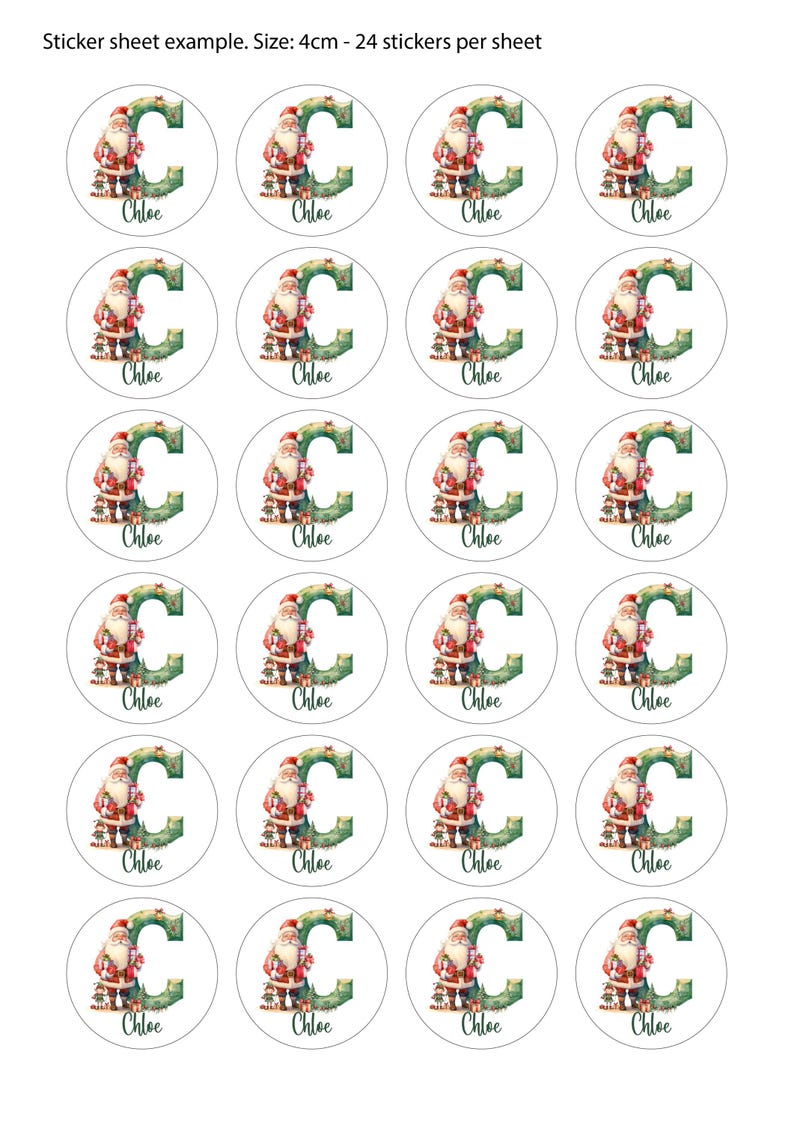 Personalised Christmas Stickers, Xmas Name Stickers, Christmas Stickers, Present Stickers, Custom Christmas Present Labels, Name tags image 10