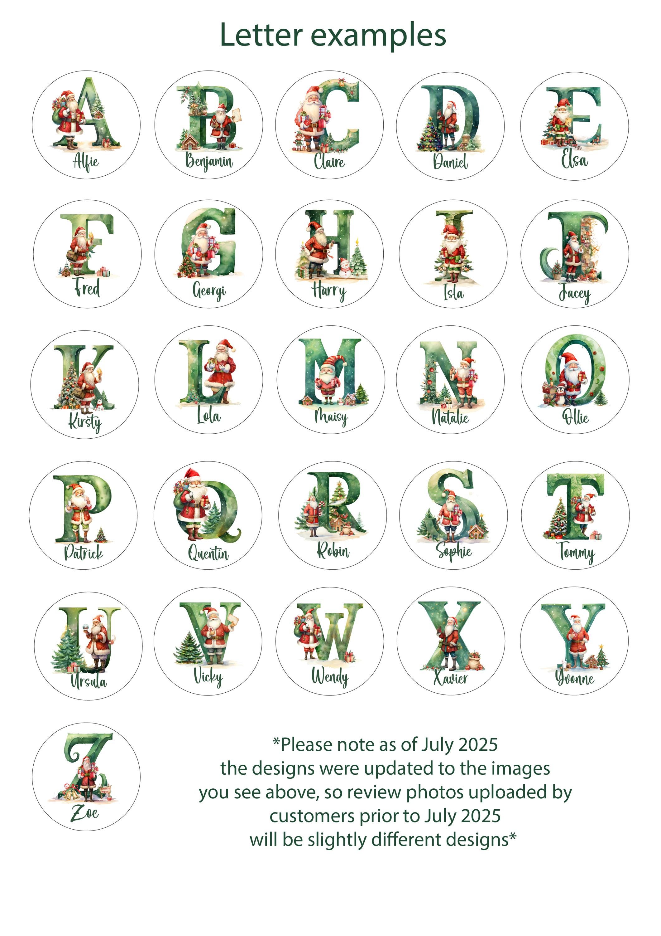 Personalised Christmas Stickers, Name Stickers, Christmas Labels, Festive Stickers, Gift Wrapping, Letter sticker, Gift Tags, Santa Stickers