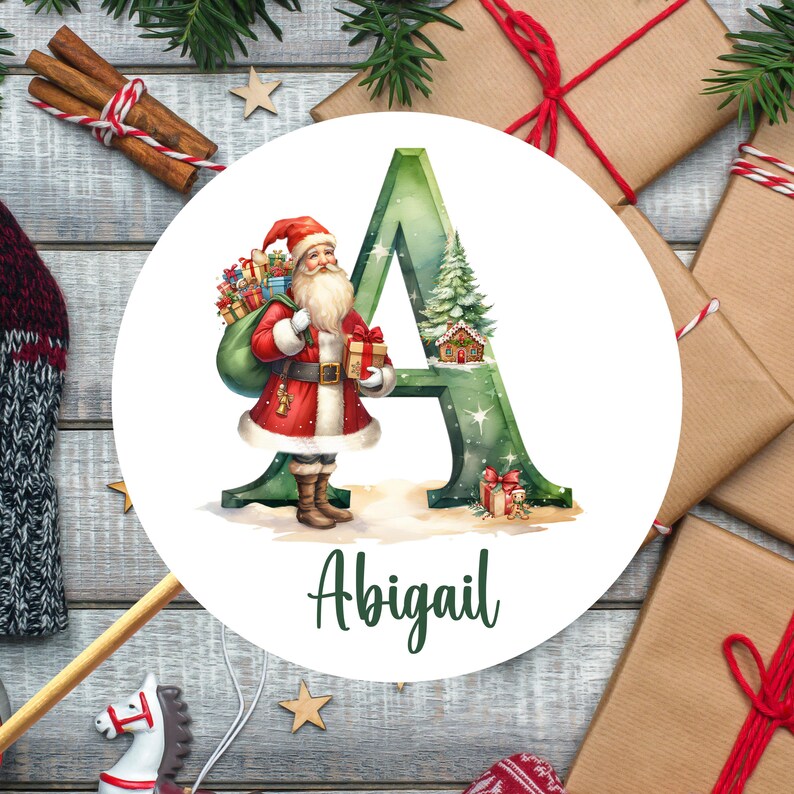 Personalised Christmas Stickers, Xmas Name Stickers, Christmas Stickers, Present Stickers, Custom Christmas Present Labels, Name tags image 3