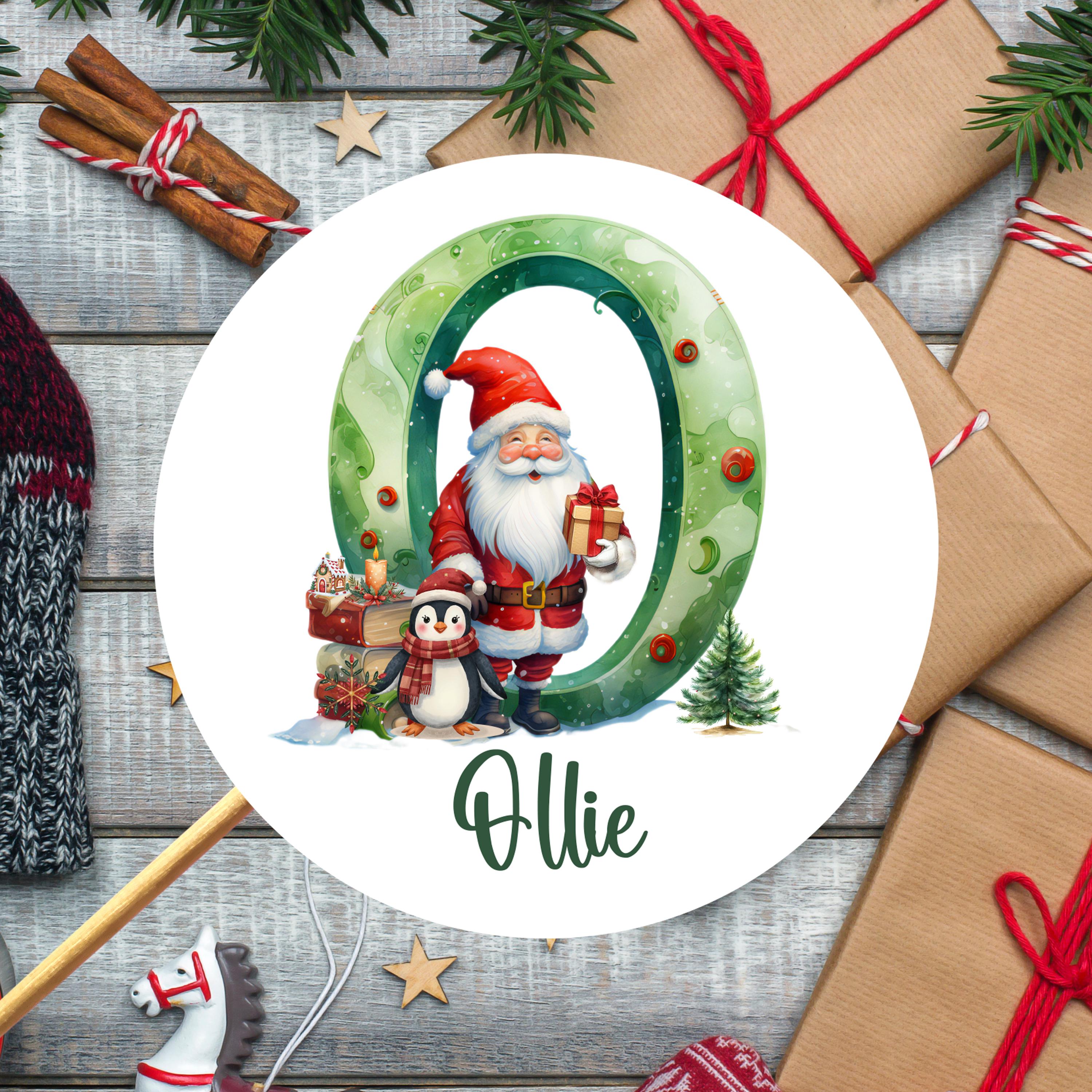 Personalised Christmas Stickers, Name Stickers, Christmas Labels, Festive Stickers, Gift Wrapping, Letter sticker, Gift Tags, Santa Stickers