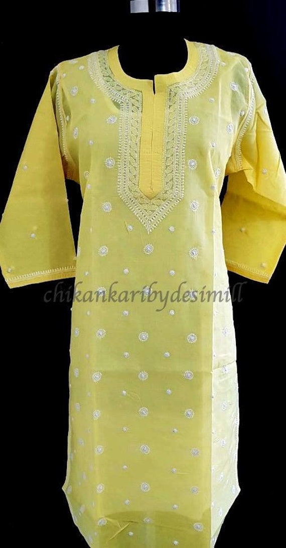 chikankari cotton kurtis