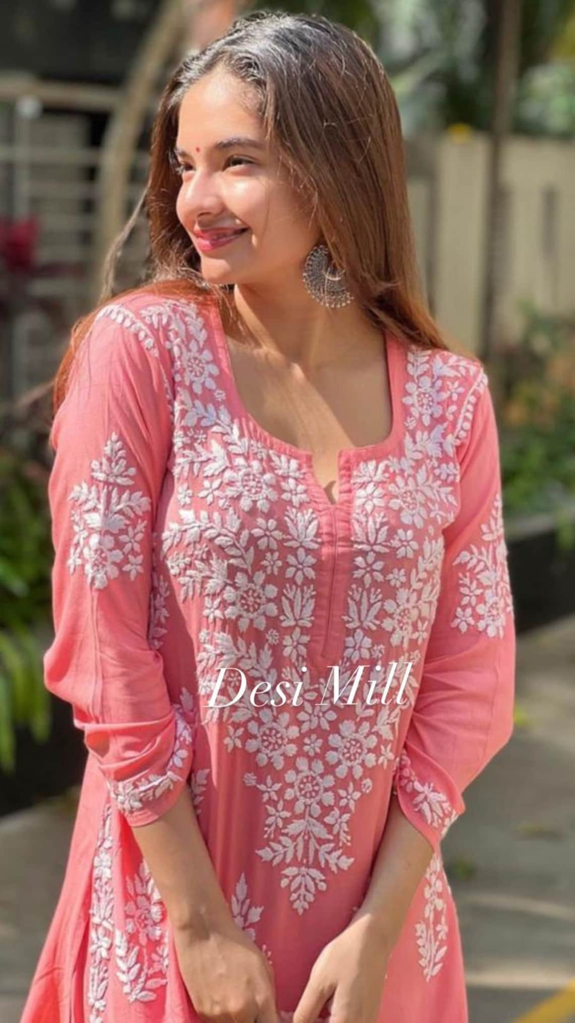 indian-lucknawi-chikankari-kurti-sharara-set-bollywood-designer