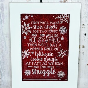 An Elf’s Agenda Wood Signage: Snowflakes-Holiday Decor-Winter