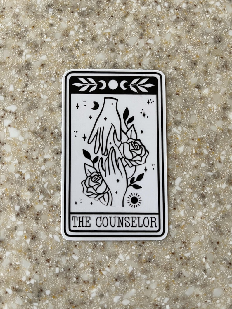 School Counselor Stickers: Laptop Decal-Waterproof Tarot Counselor